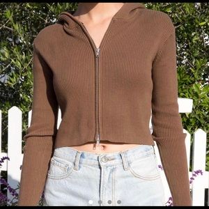 Brown Brandy Melville Arden hoodie